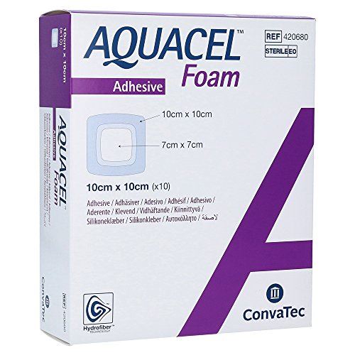 Aquacel Foam Adhesive Silicone Hydrofiber Dressing 10x10cm 420680 (x10) 768455127139 eBay