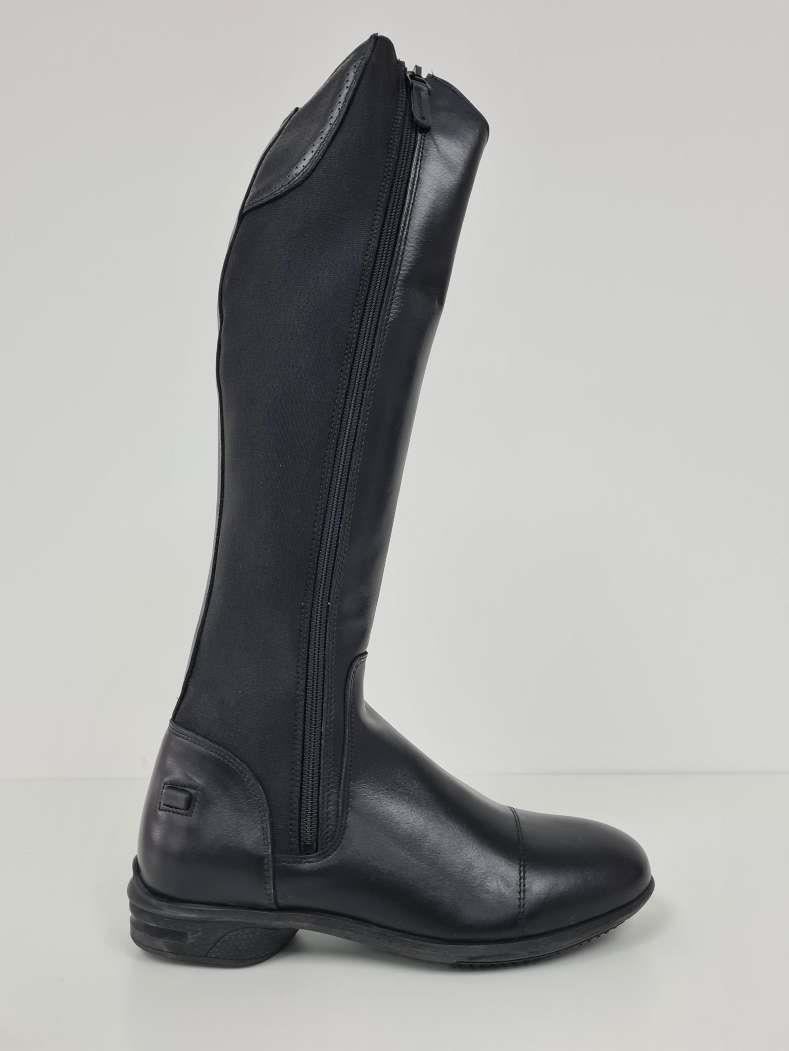 Adults Horse Riding Boots Long Stretchable Calf Elastic Side Zip