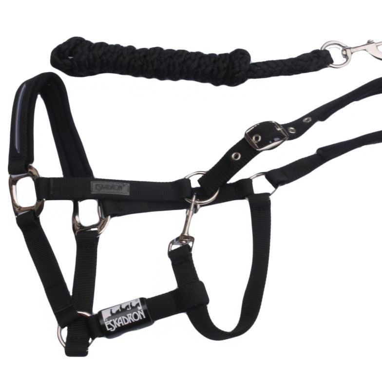 Horse Halter Headcollar Rope Set Adjustable Headpiece Noseband Polyester Padded - Picture 6 of 7