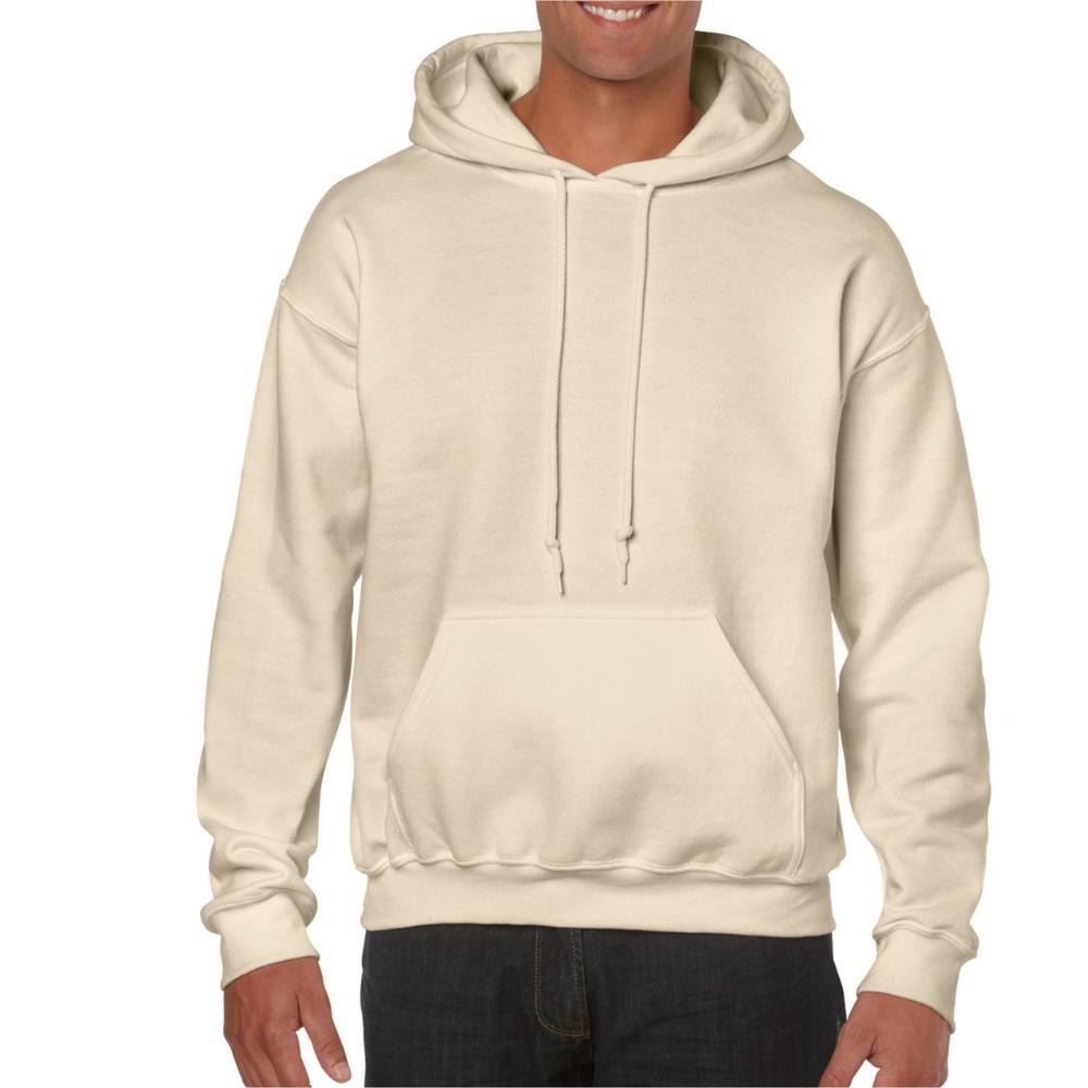 Mens Hooded Sweatshirt Plain Long Sleeves Pull Over Pockets Drawstring Jumper - Picture 14 of 34