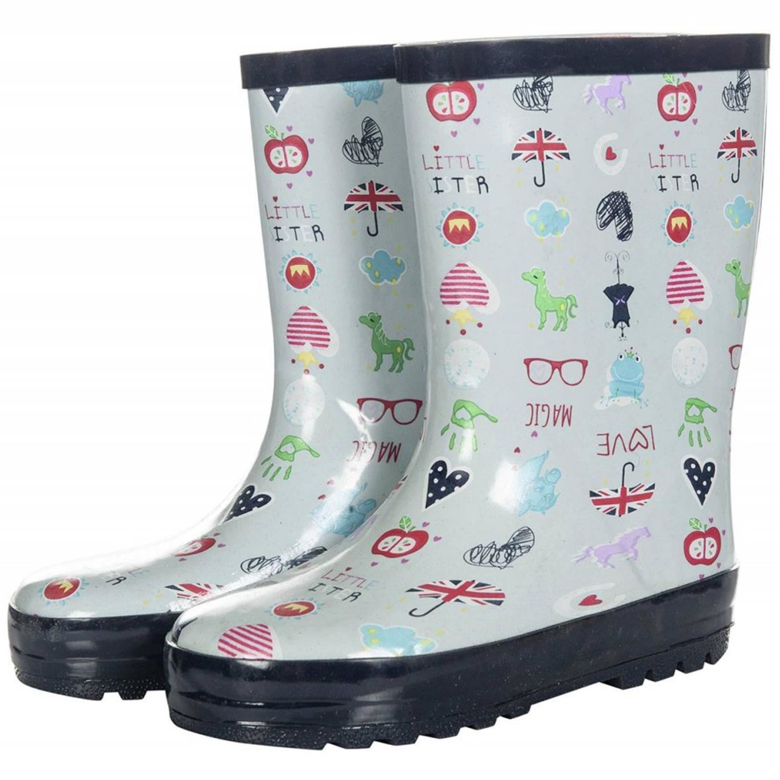 Girls Wellington Rain Boots Child Waterproof Dustproof Rubber
