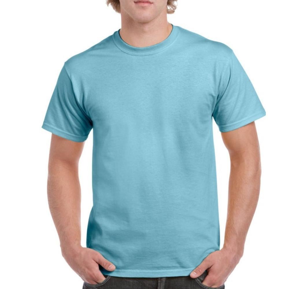 Mens Cotton T-Shirt Adult Soft Short Sleeves Round Neck Plain Casual Tee Top - Picture 51 of 52