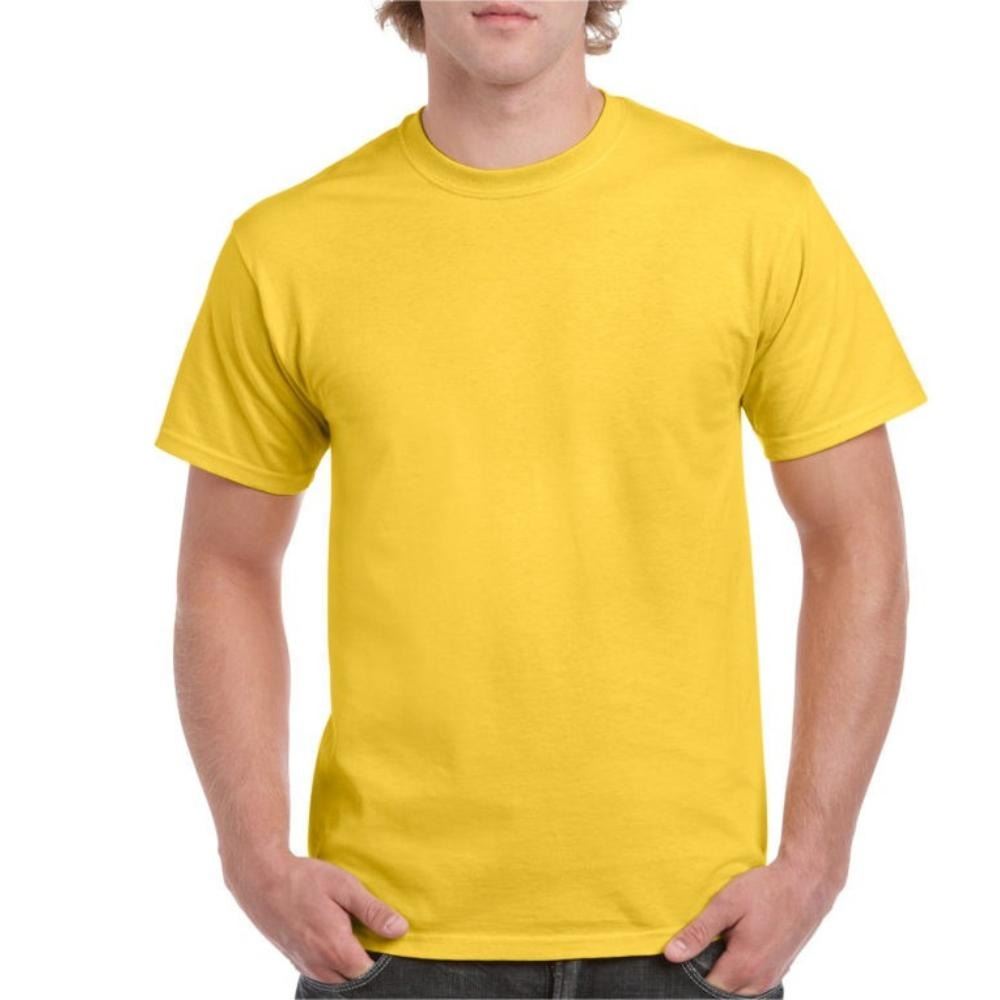 Mens Cotton T-Shirt Adult Soft Short Sleeves Round Neck Plain Casual Tee Top - Picture 41 of 52