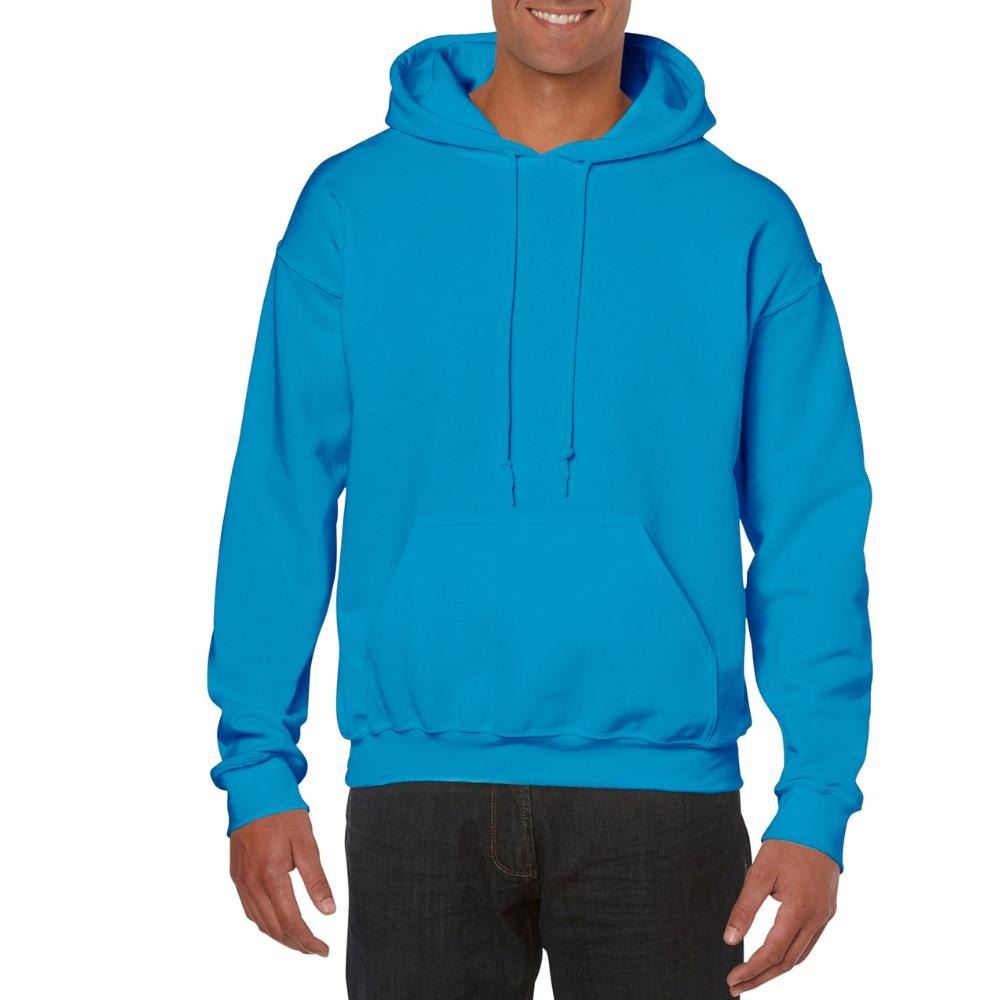 Mens Hooded Sweatshirt Plain Long Sleeves Pull Over Pockets Drawstring Jumper - Picture 27 of 34