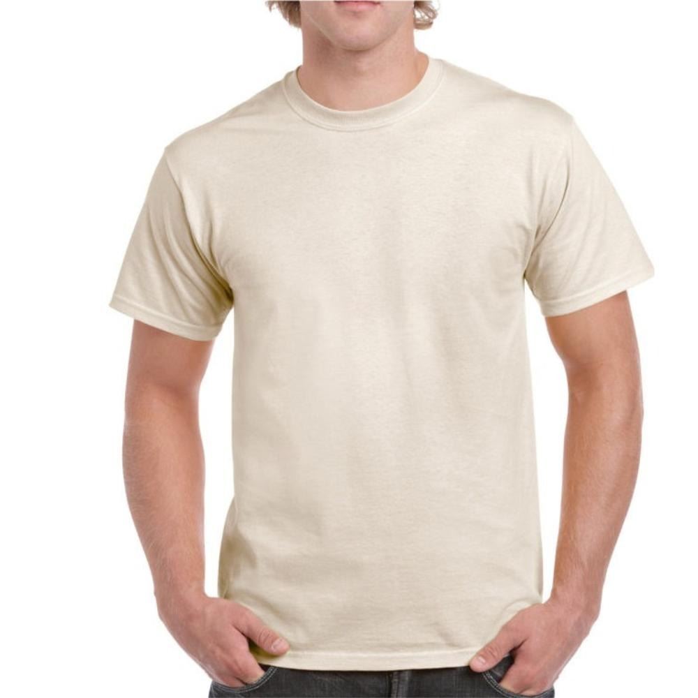 Mens Cotton T-Shirt Adult Soft Short Sleeves Round Neck Plain Casual Tee Top - Picture 42 of 52