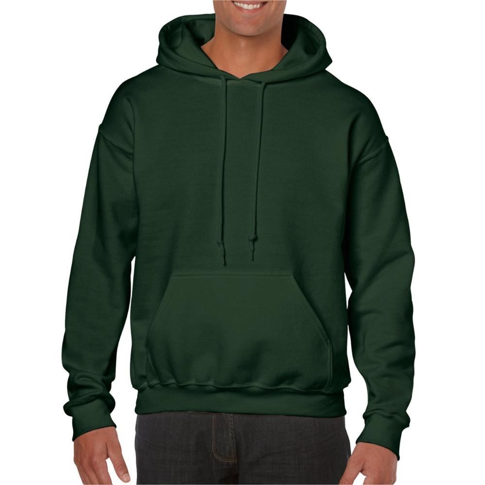 Mens Hooded Sweatshirt Plain Long Sleeves Pull Over Pockets Drawstring Jumper - Picture 34 of 34