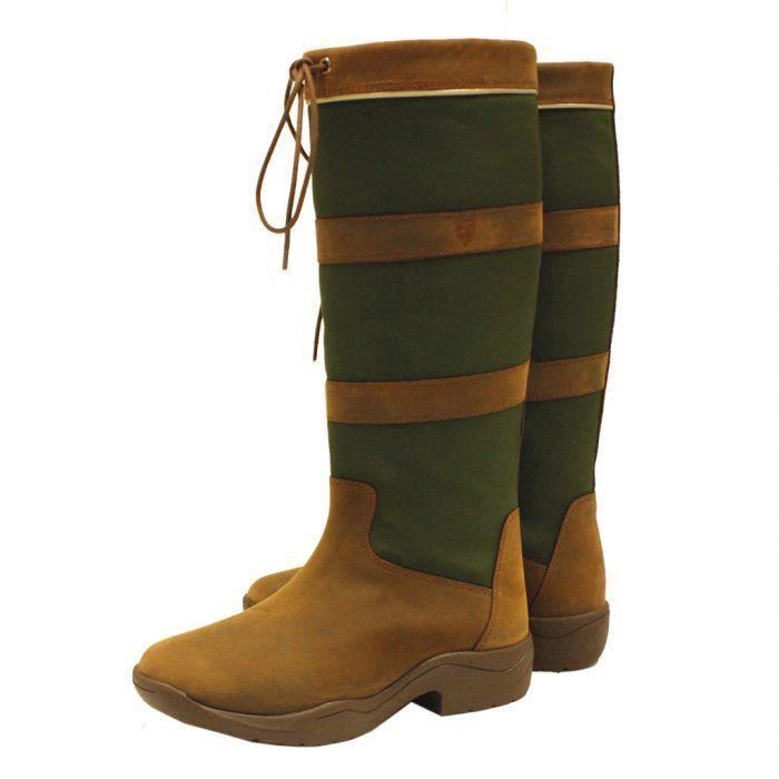 Horse Riding Country Boots Long Pull Up Leather Ballistic Nylon Waterproof Shoes - Picture 17 of 22
