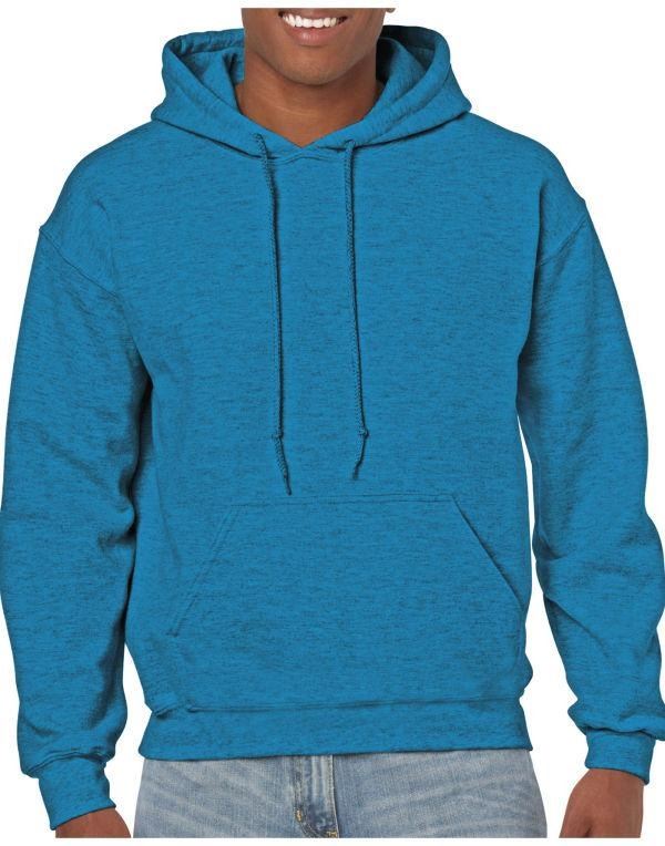 Mens Hooded Sweatshirt Plain Long Sleeves Pull Over Pockets Drawstring Jumper - Picture 16 of 34