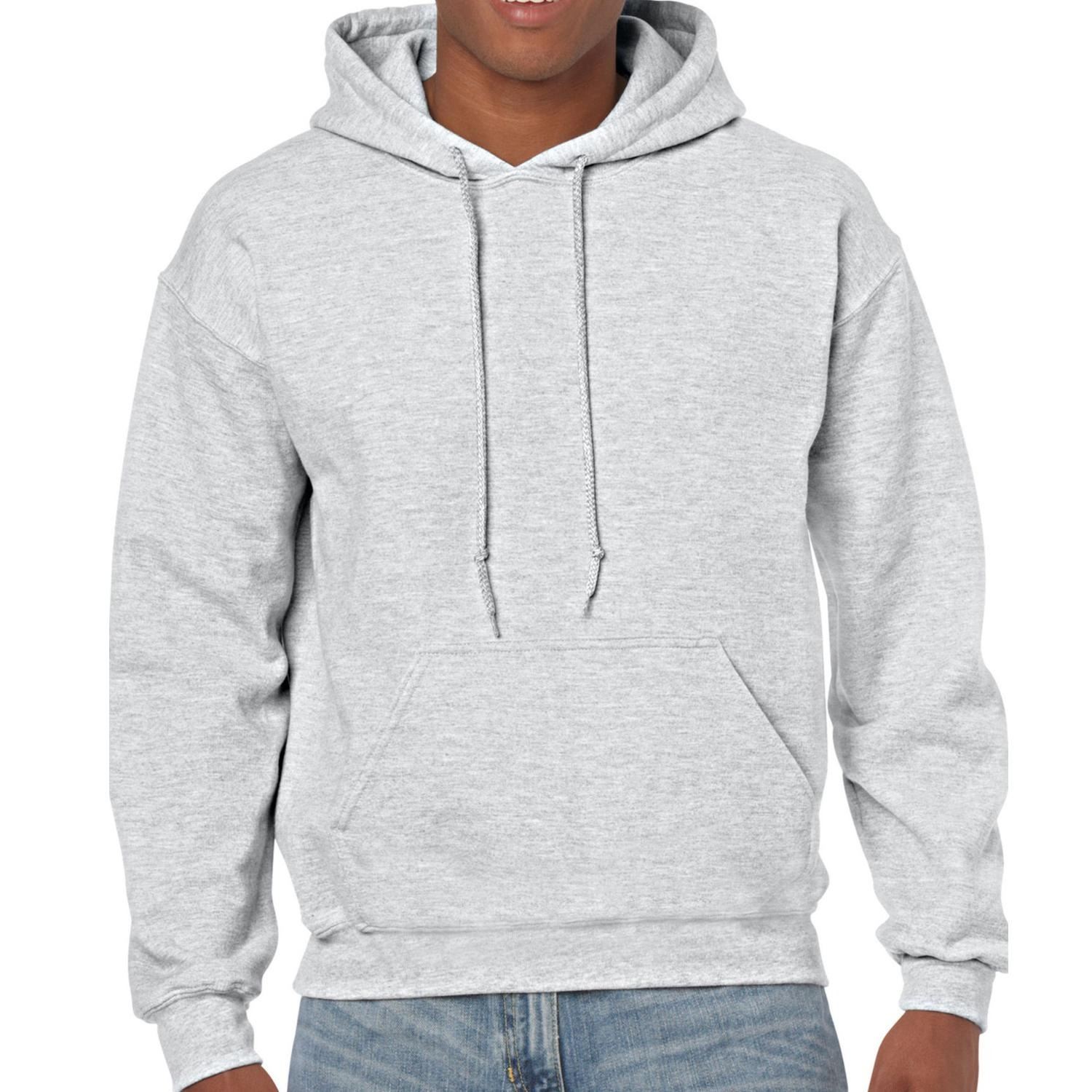 Mens Hooded Sweatshirt Plain Long Sleeves Pull Over Pockets Drawstring Jumper - Picture 23 of 34