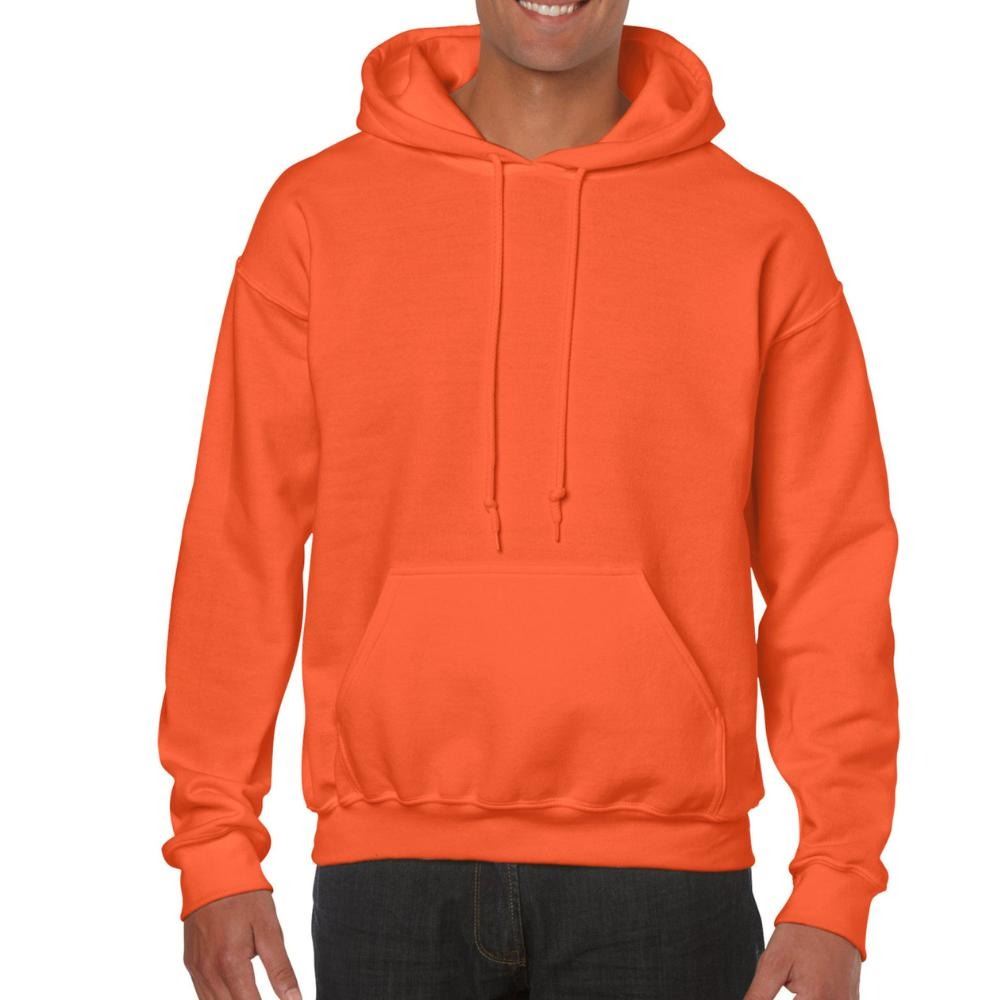 Mens Hooded Sweatshirt Plain Long Sleeves Pull Over Pockets Drawstring Jumper - Picture 24 of 34