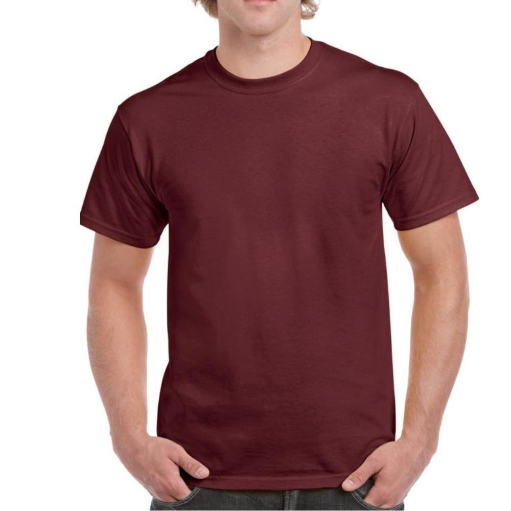 Mens Cotton T-Shirt Adult Soft Short Sleeves Round Neck Plain Casual Tee Top - Picture 19 of 52