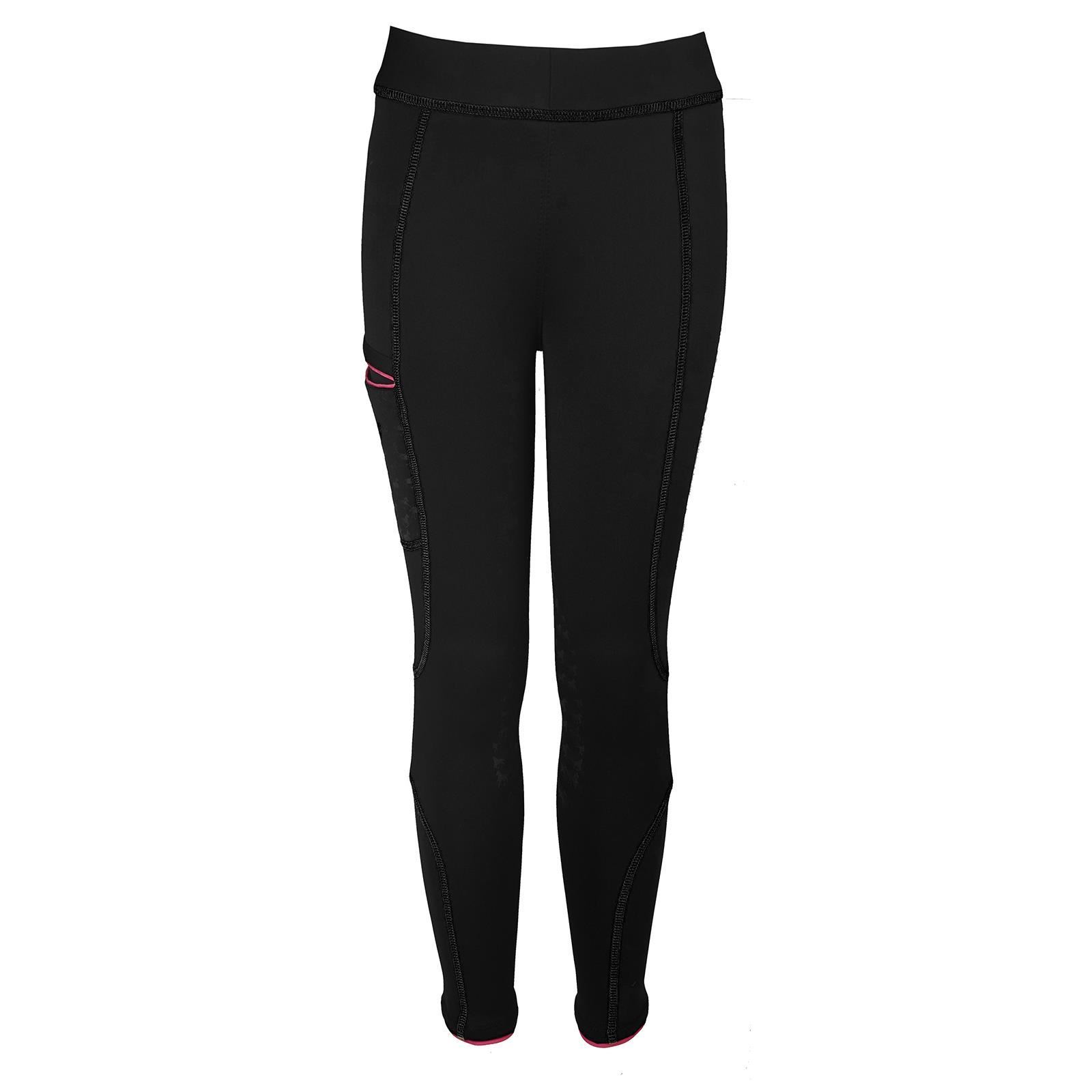 Kids Riding Breeches Tights Junior Knee Patch Silicone Grip Stretch Riders Pants