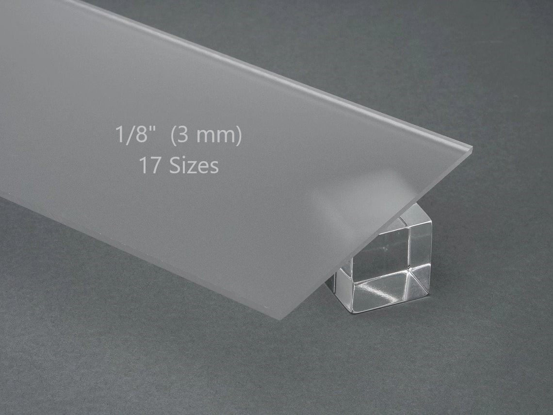 Feuille de plexiglas acrylique givrée 1/8 po (3 mm) d'épaisseur 15+ tailles pour plus d'intimité, panneaux - Photo 254 sur 304