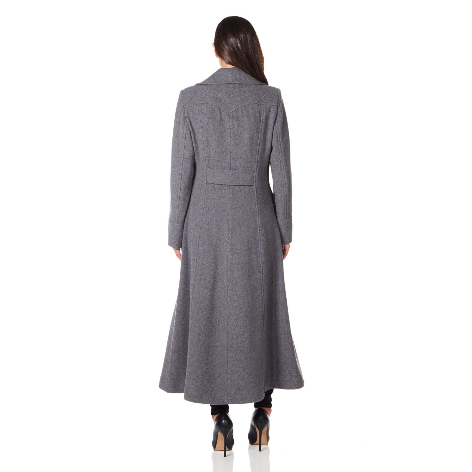 De La Creme Womens Long Military Wool Women`s Winter Wool Cashmere Military