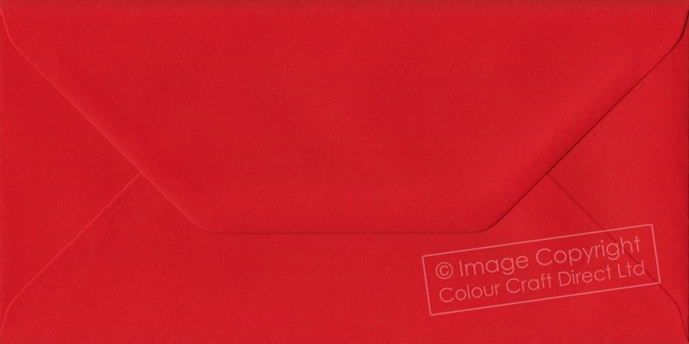 poppy red dl envelope 110mm x 220mm 100gsm gummed red business dl