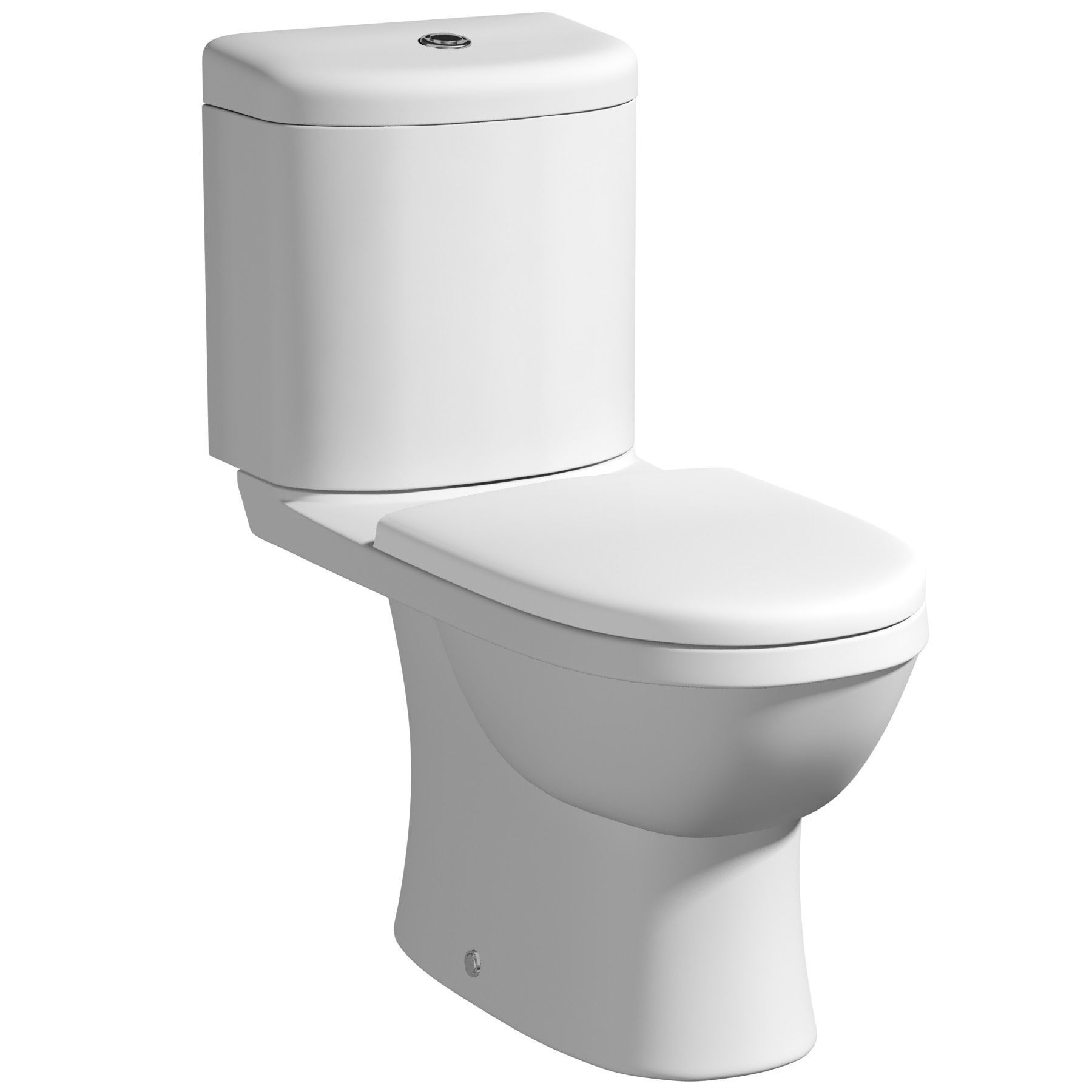 Bathroom Cloakroom WC Toilet Close Coupled Pan Cistern Soft Close Seat