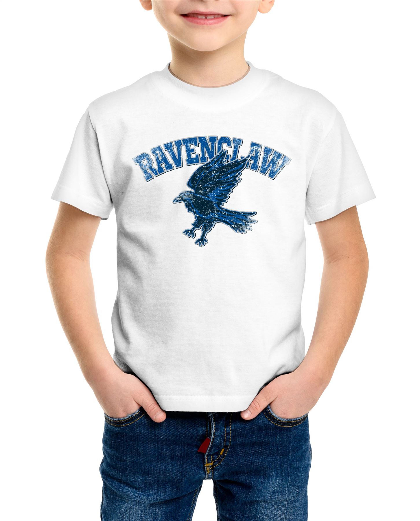 Harry Potter Distressed Ravenclaw Raven Adults Unisex Black Sweatshirt