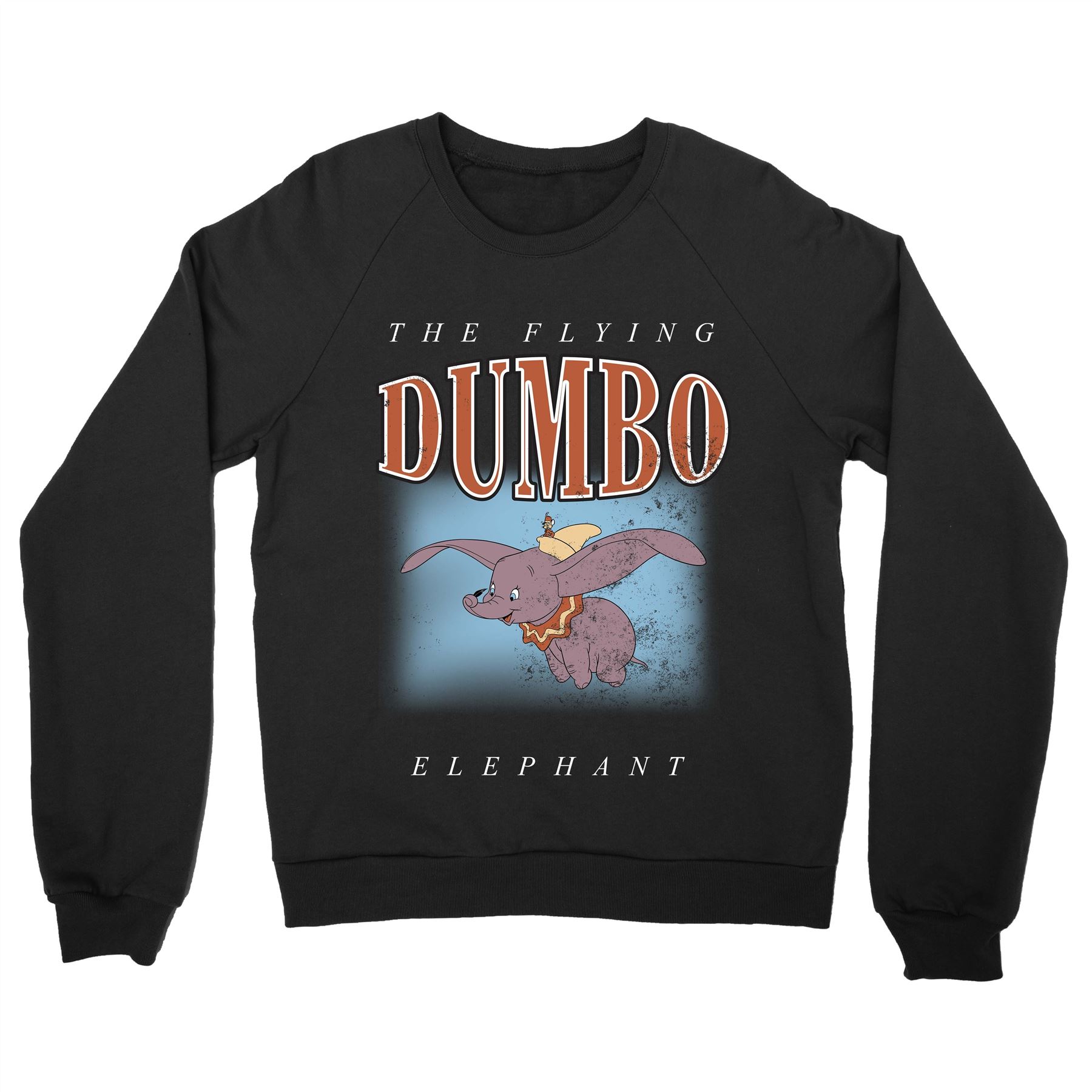 Dumbo The Flying Elephant Adults Unisex Black Hoodie