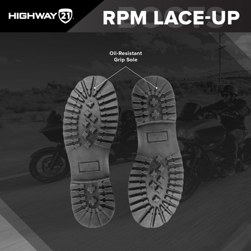 Highway 21 RPM Boots Leather Waterproof Oil Resistant Sole Sizes 7-15 - Foto 7 di 8