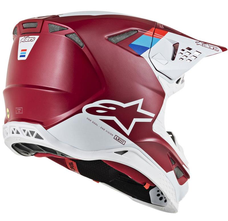 Alpinestars Supertech M8 Helmet Contact Dark Red/White XS Off Road MIPS DOT ECE - Picture 22 of 106