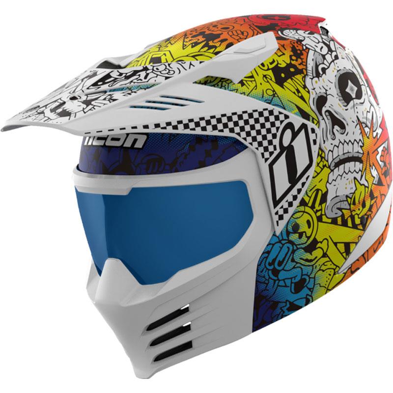 ICON Elsinore Helmet Flip Up Modular Lightweight Moisture Wicking DOT XS-3XL - Picture 34 of 53