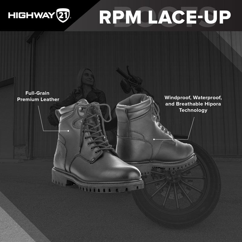 Highway 21 RPM Boots Leather Waterproof Oil Resistant Sole Sizes 7-15 - Foto 6 di 8