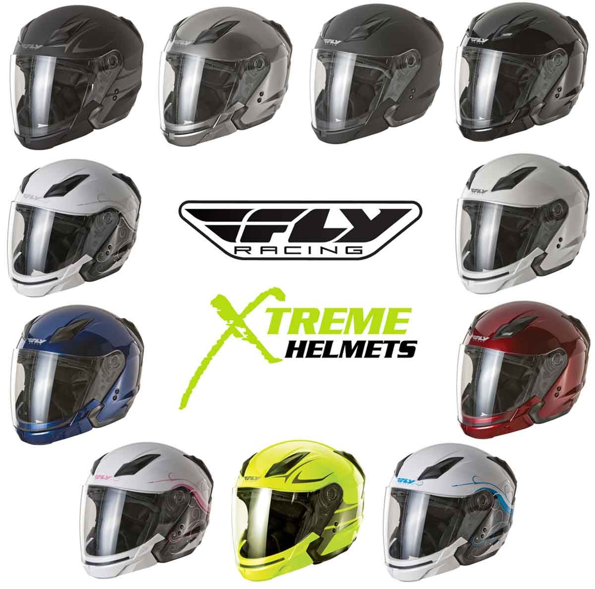 White//Silver FLY Tourist Cirrus Modular Motorcycle Helmet XL X-Large
