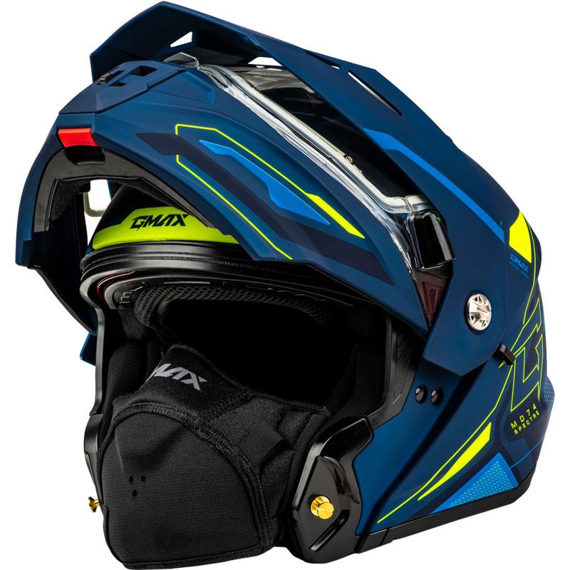 Gmax MD-74S Snow Motorcycle Helmet Modular Inner Shield Dual or Electric XS-3XL - Picture 29 of 32