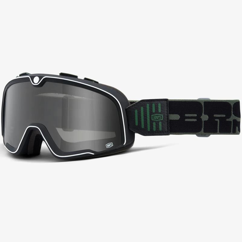 100% Barstow Goggles MX Moto Vintage Anti-Fog Clear Mirror Lens Storage Bag - Bild 11 von 15