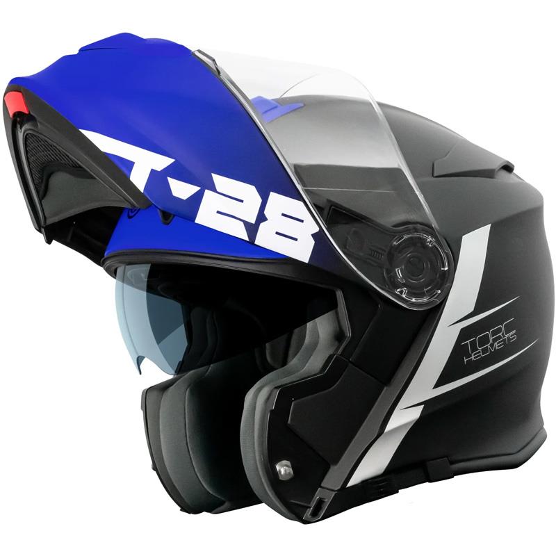 Torc T28 T28B Helmet Bluetooth or without - Flip Up Modular Inner Shield DOT ECE - Picture 54 of 103