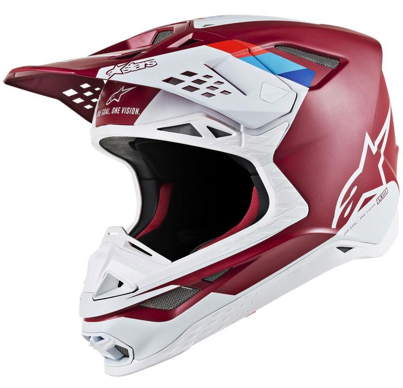 Alpinestars Supertech M8 Helmet Contact Dark Red/White XS Off Road MIPS DOT ECE - Picture 16 of 106