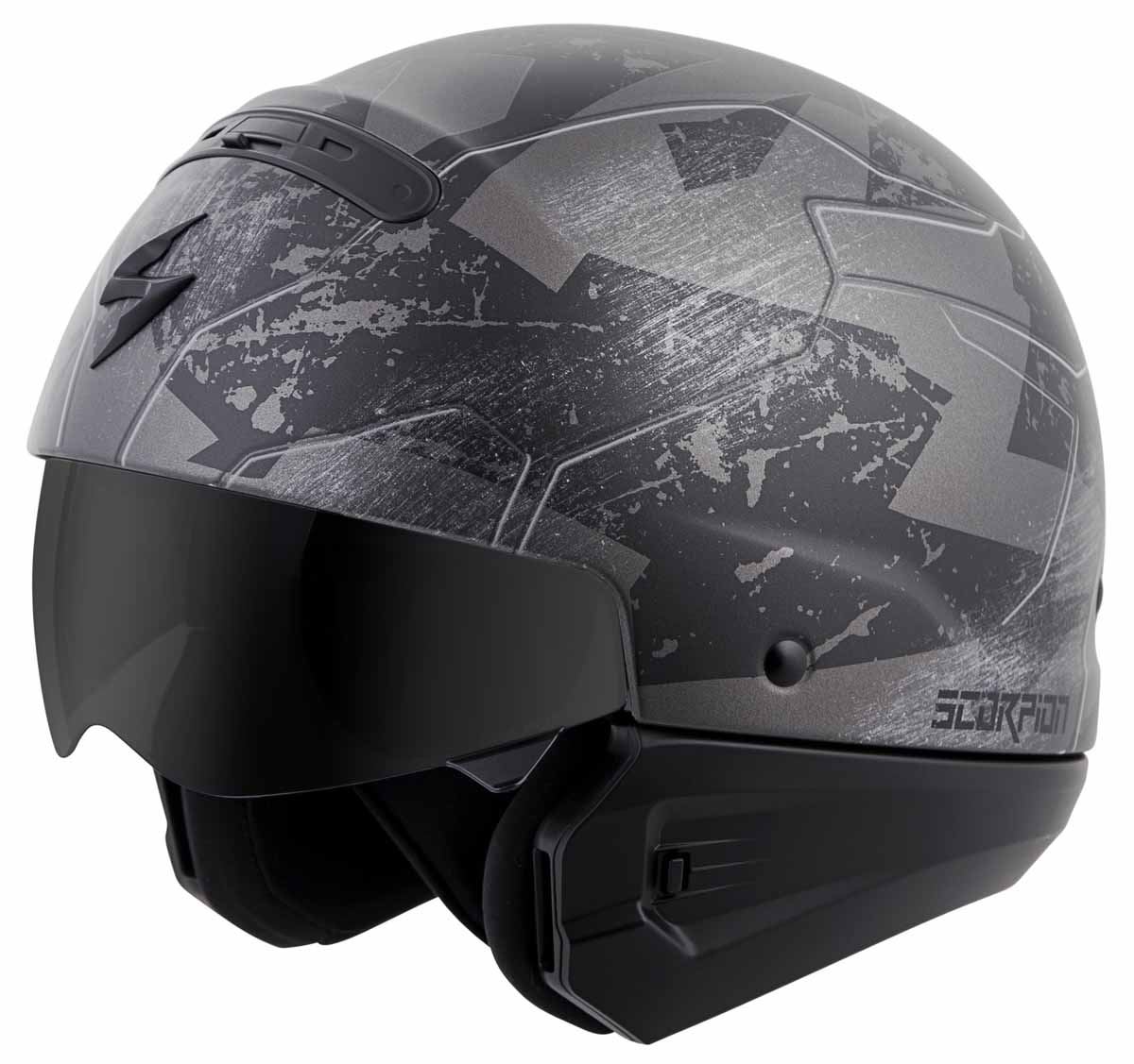 Scorpion Covert Helmet Convertible 3-in-1 Half Open Full ...