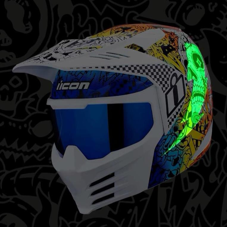 ICON Elsinore Helmet Flip Up Modular Lightweight Moisture Wicking DOT XS-3XL - Picture 31 of 53