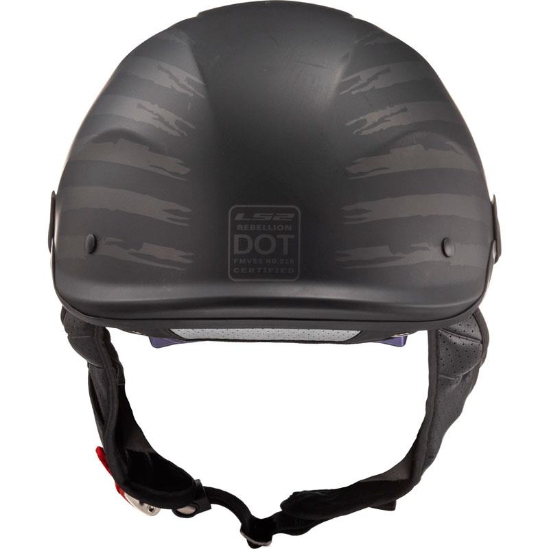 LS2 Rebellion Half Helmet Peak Visor Drop Down Shield Bluetooth Ready DOT XS-2XL - Picture 21 of 28