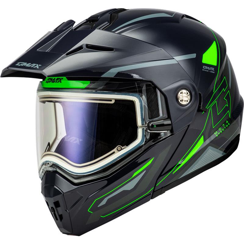 Gmax MD-74S Snow Motorcycle Helmet Modular Inner Shield Dual or Electric XS-3XL - Picture 13 of 32