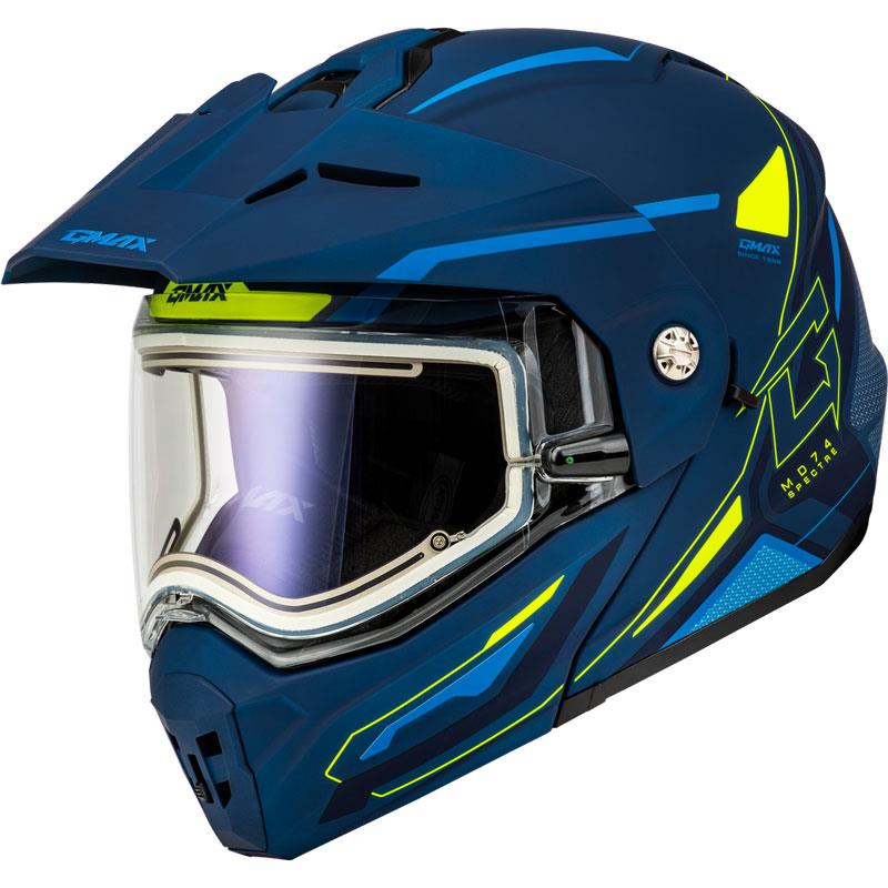 Gmax MD-74S Snow Motorcycle Helmet Modular Inner Shield Dual or Electric XS-3XL - Picture 28 of 32