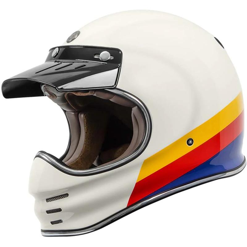 Torc Baja T3 Retro Moto Helmet Motorcycle Full Face Removable Visor DOT XS-2XL - Picture 45 of 66
