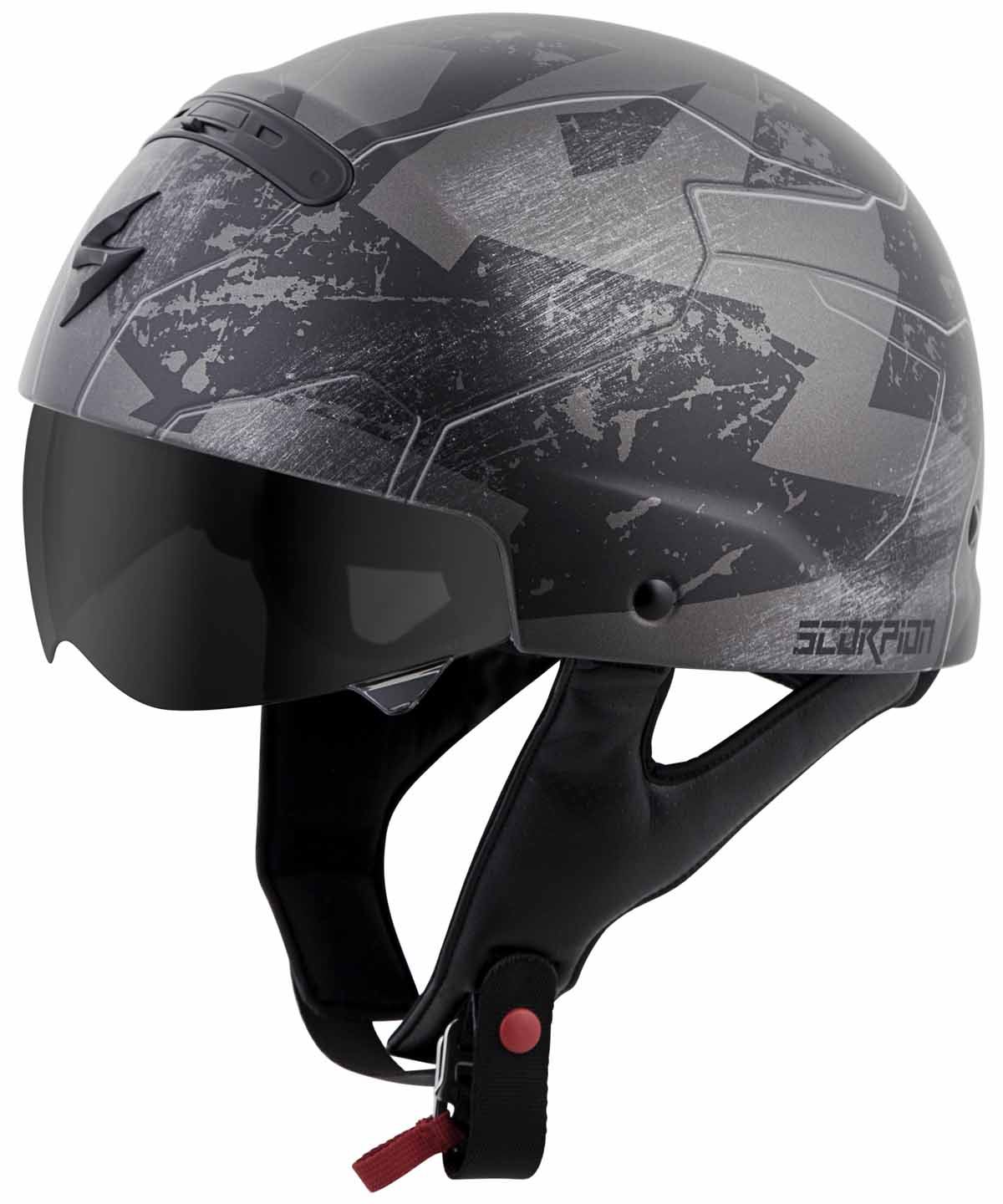Scorpion Covert Convertible 3in1 Half/Full Face Helmet DOT Approved