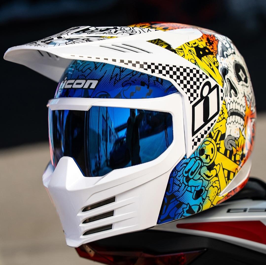 ICON Elsinore Helmet Flip Up Modular Lightweight Moisture Wicking DOT XS-3XL - Picture 32 of 53