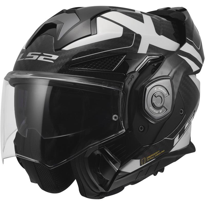 LS2 Advant X Carbon Helmet Modular Convertible Pinlock Inner Shied