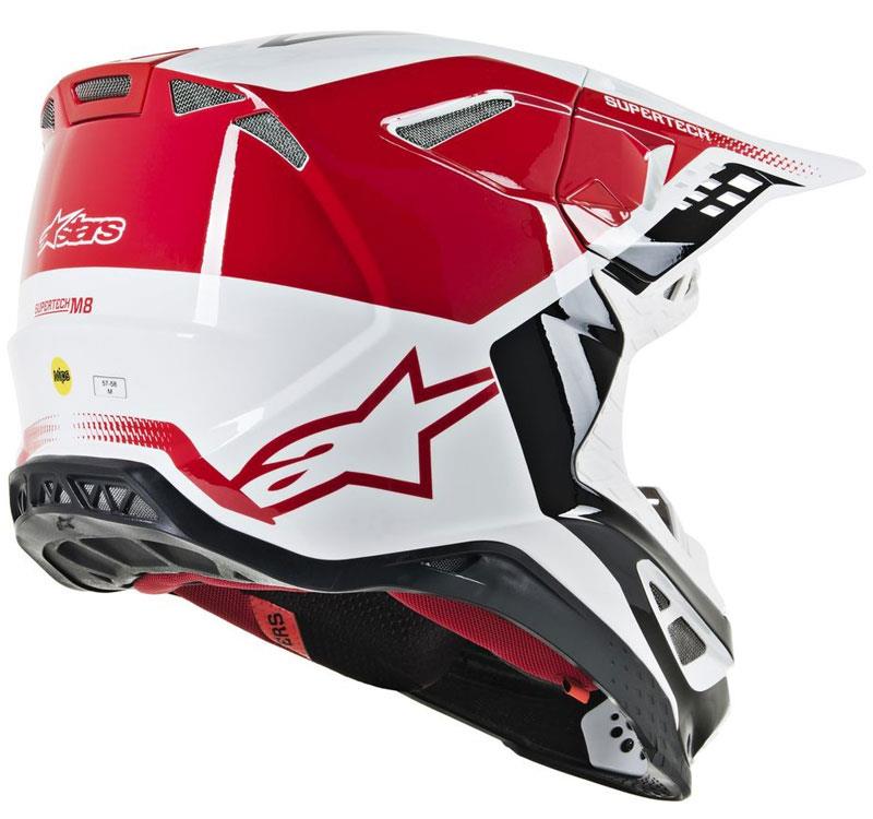 Alpinestars Supertech M8 Helmet Contact Dark Red/White XS Off Road MIPS DOT ECE - Picture 35 of 106