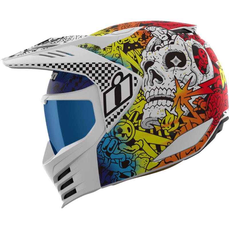 ICON Elsinore Helmet Flip Up Modular Lightweight Moisture Wicking DOT XS-3XL - Picture 30 of 53