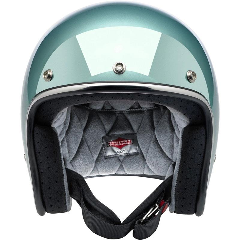 Biltwell Inc Bonanza Silver Motorcycle Helmet XS-2XL