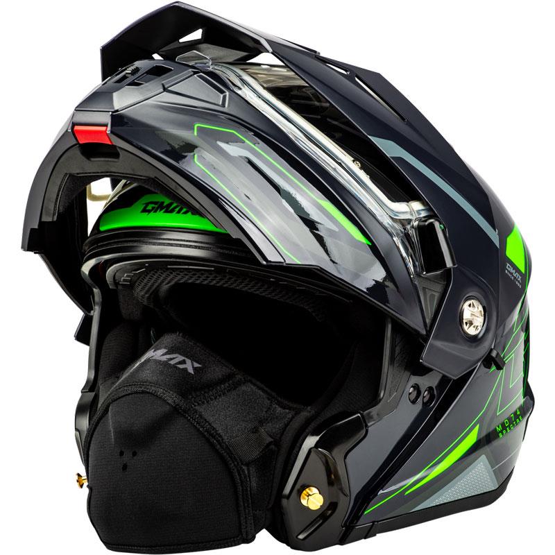 Gmax MD-74S Snow Motorcycle Helmet Modular Inner Shield Dual or Electric XS-3XL - Picture 14 of 32