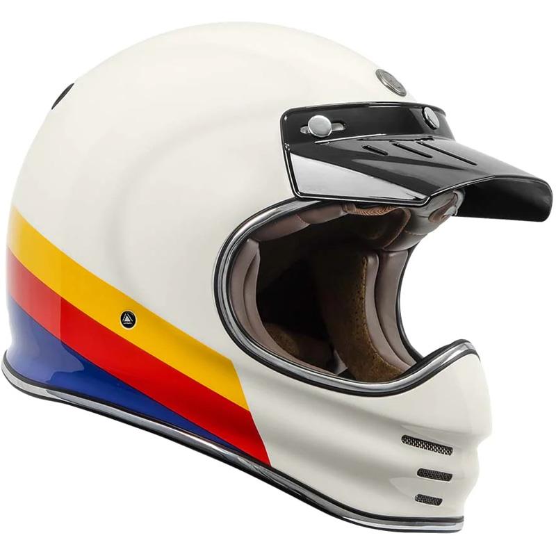 Torc Baja T3 Retro Moto Helmet Motorcycle Full Face Removable Visor DOT XS-2XL - Picture 46 of 66