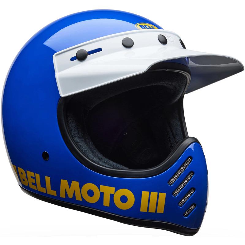 Bell Moto 3 Helmet Full Face Retro Vintage Fiberglass 5-snap Visor DOT XS-2XL - Picture 41 of 89