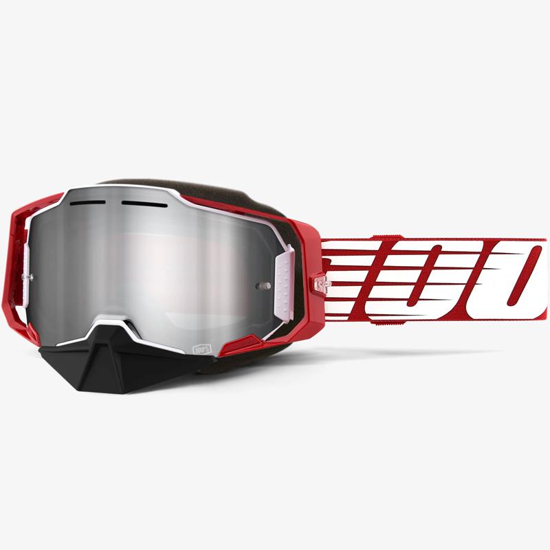 100% Armega Snowmobile Goggles Impact Resistant Yellow/Mirror Ultra HD Lens - Bild 10 von 13