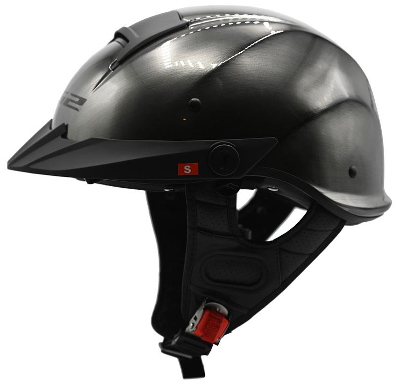 LS2 Rebellion Half Helmet Peak Visor Drop Down Shield Bluetooth Ready