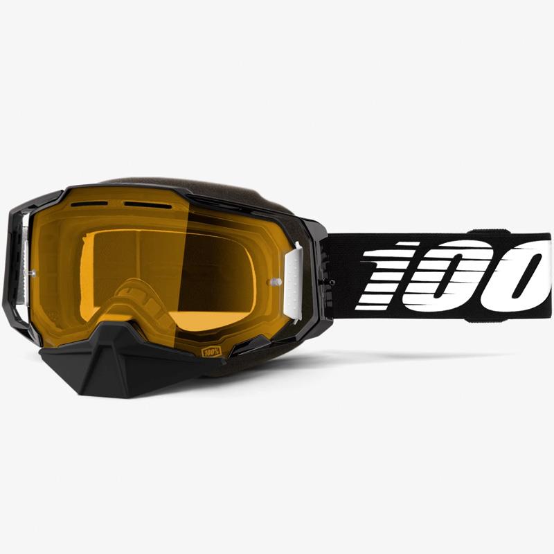 100% Armega Snowmobile Goggles Impact Resistant Yellow/Mirror Ultra HD Lens - Bild 3 von 13