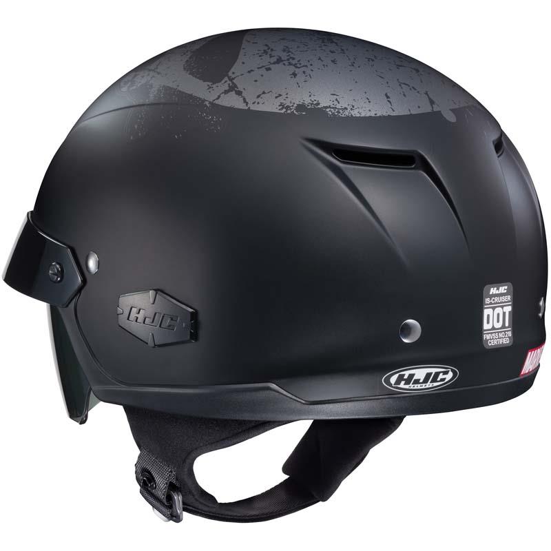 HJC IS-Cruiser Punisher Helmet Half Shorty Lightweight Inner Shield DOT XS-2XL